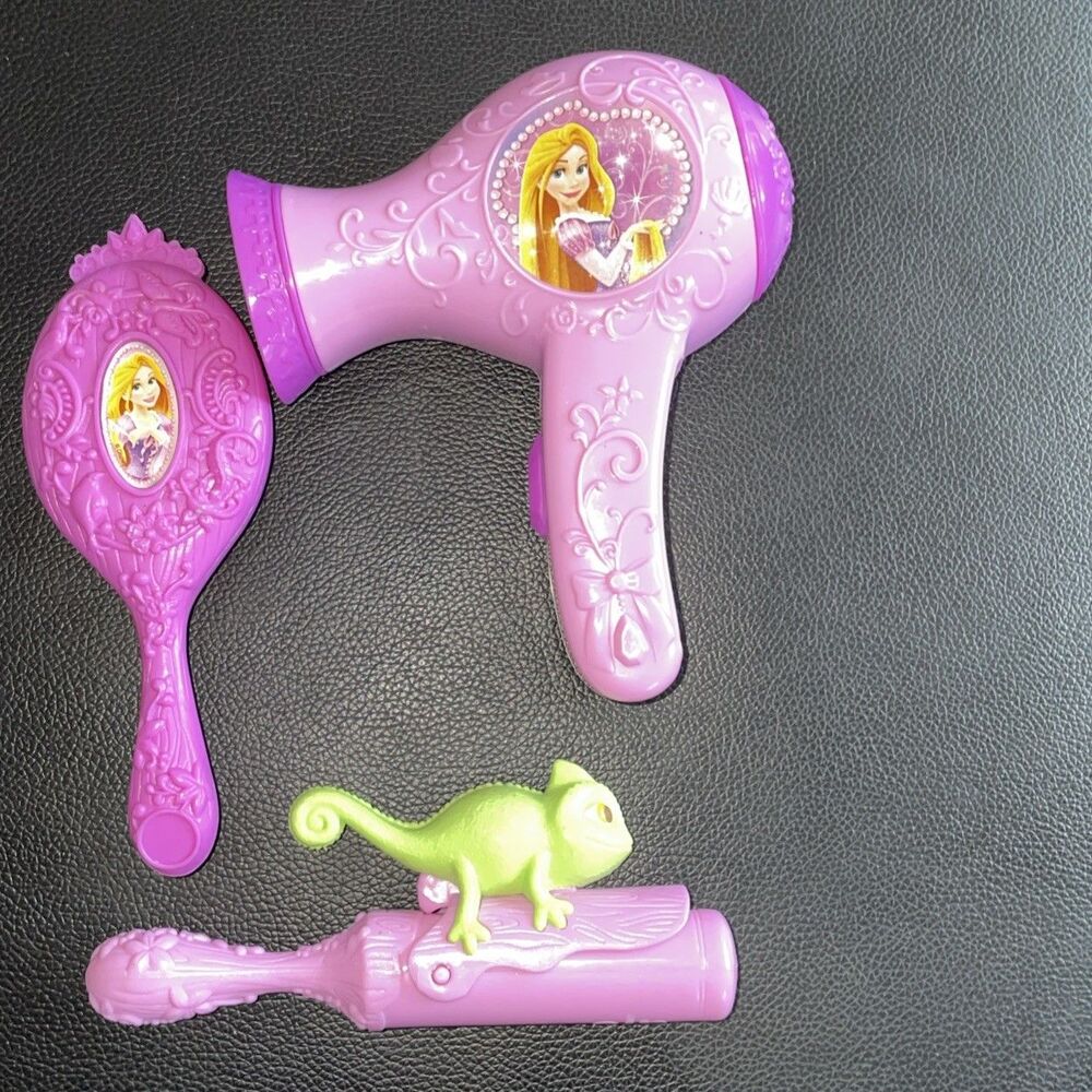 Rapunzel Disney Tangled Doll Accessories Lizard hot Wand,-hair dryer(work-brush